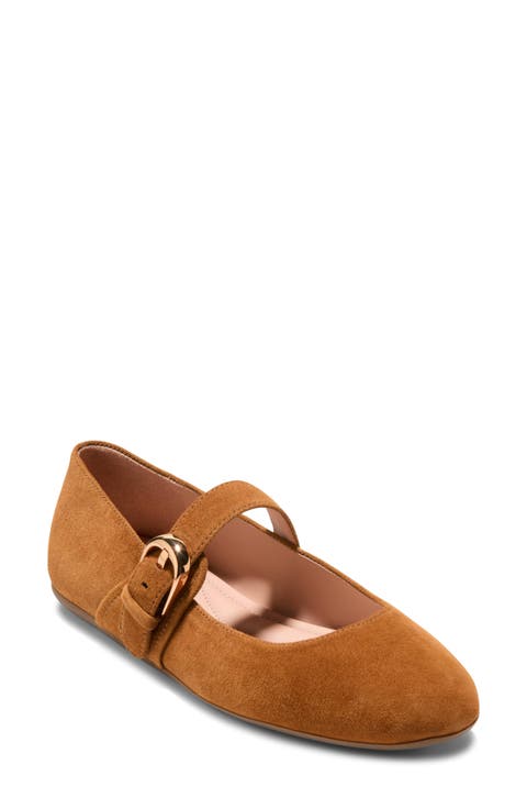 Grand Ambition Alissa Mary Jane Leather Flat