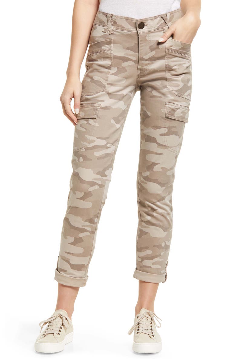 Wit & Wisdom 'Ab'Solution Camo High Waist Cuff Ankle Pants, Main, color,