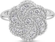 Roberto Coin 18K White Gold Diamond Rose Ring (Nordstrom Exclusive)