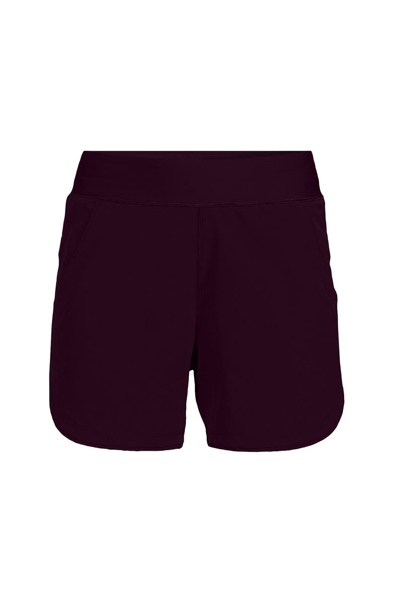 Lands' End SunShade UPF 50 5" Board Shorts, Alternate, color, Dark Wine