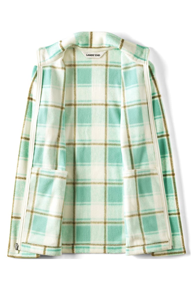 Anyweather Fleece Full Zip Jacket, Alternate, color, Mint Sky Buff Check