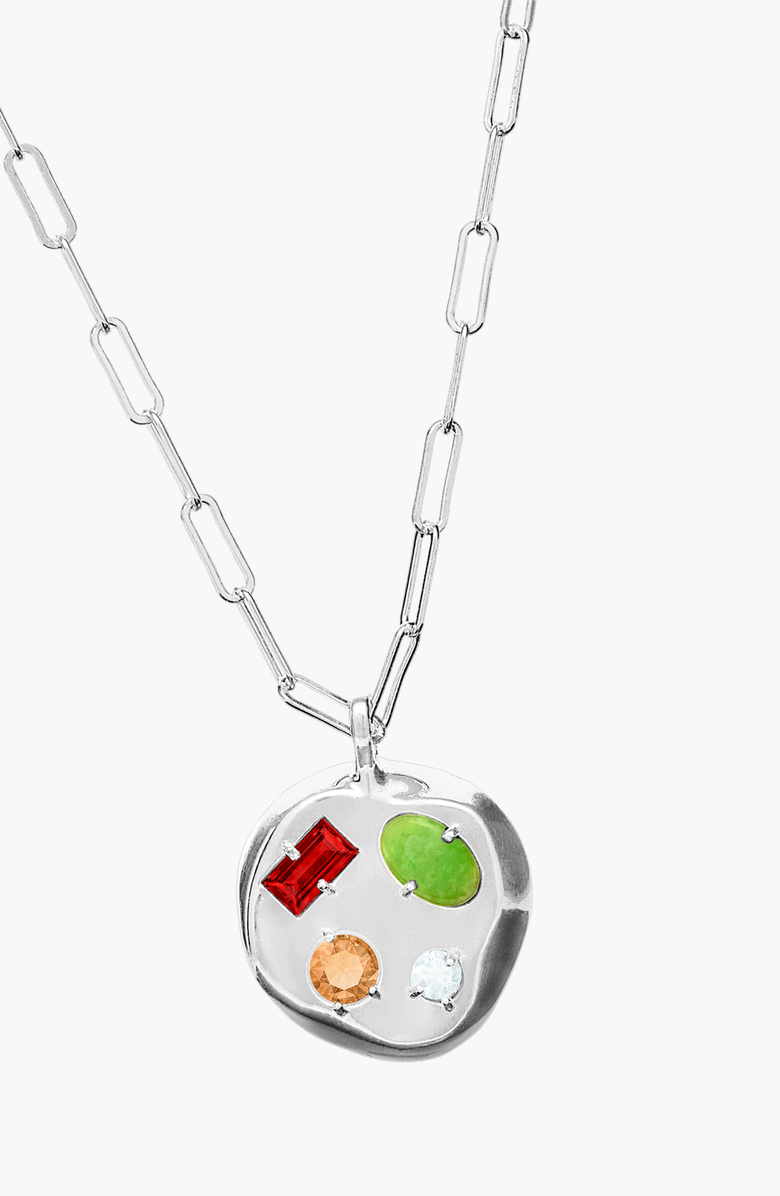 Birthdate Co. The January Birthdate Silver Pendant, Main, color,