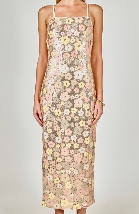 Sequin Sleeveless Maxi Dress
