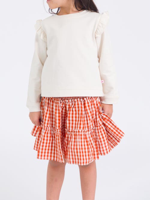 Rufflebutts Smocked Twirl Skirt In Orange