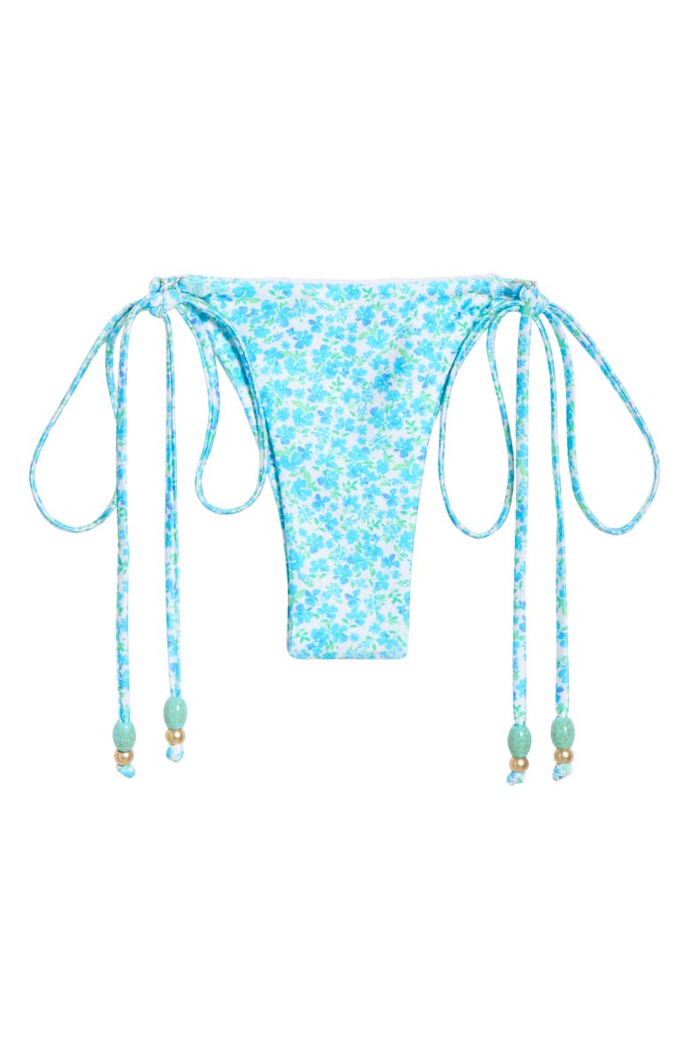 Kulani Kinis Decorative Side Tie Bikini Bottoms, Alternate, color, Ocean Aura