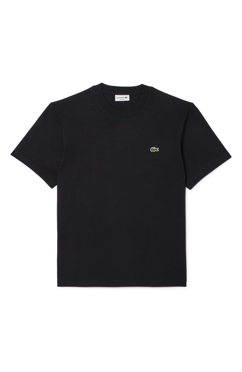 Lacoste Cotton Crewneck T-Shirt, Main, color, Black