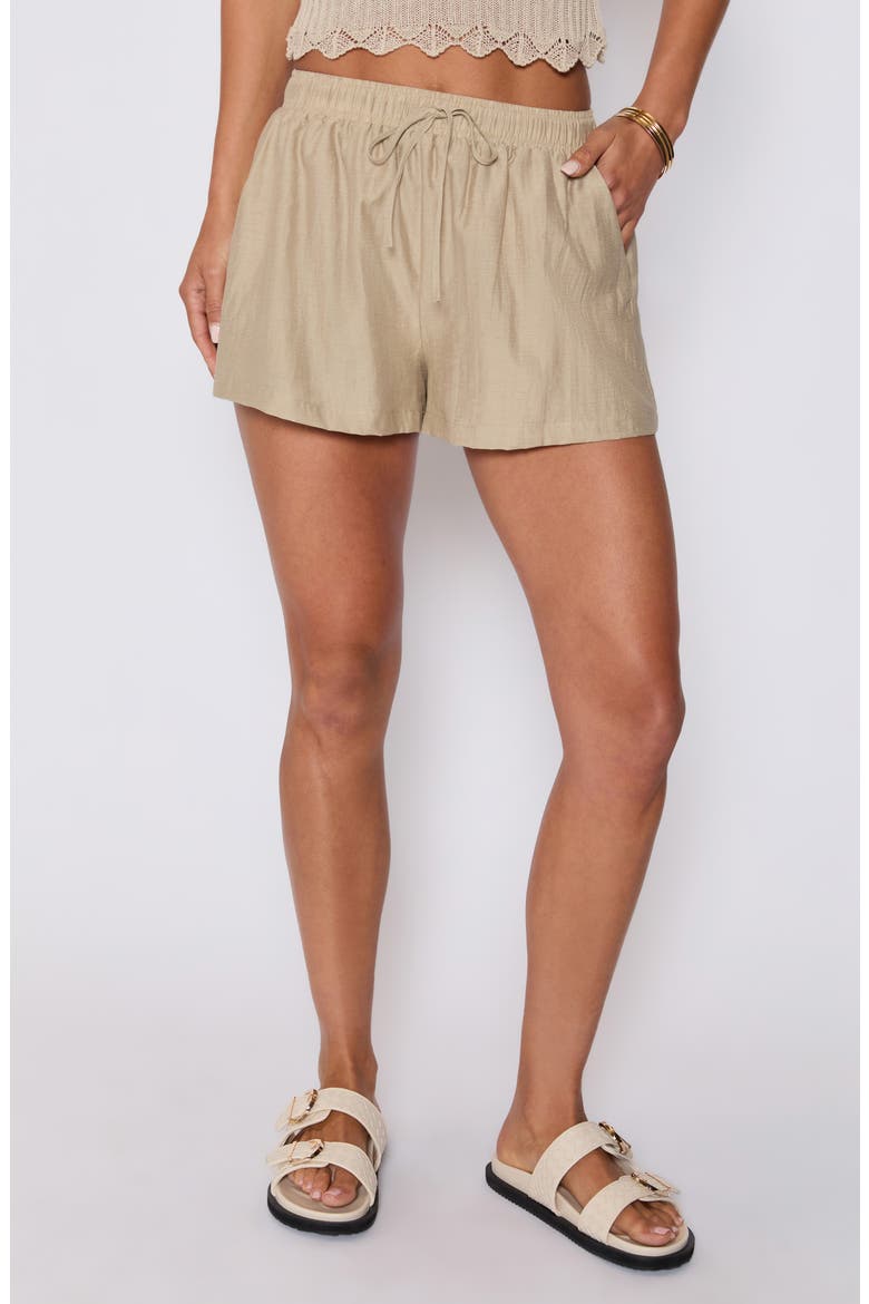 Ellory Drawstring Shorts (Nordstrom Exclusive), Main, color, KHAKI