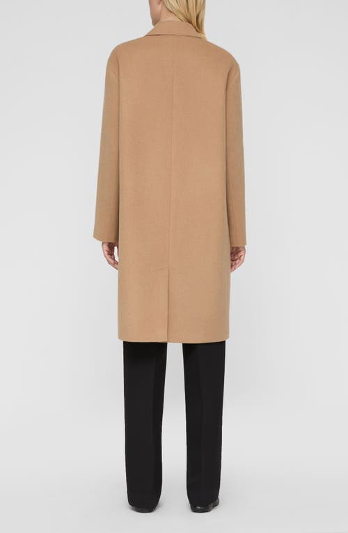 Lafayette 148 New York Camel Hair Three Button Coat In Brown