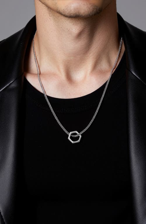 Ettika Hexagon Necklace In Silver