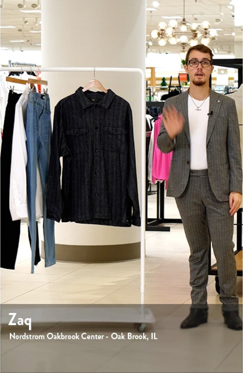 Melrose Soft Wool Blend Herringbone Shirt Jacket, sales video thumbnail