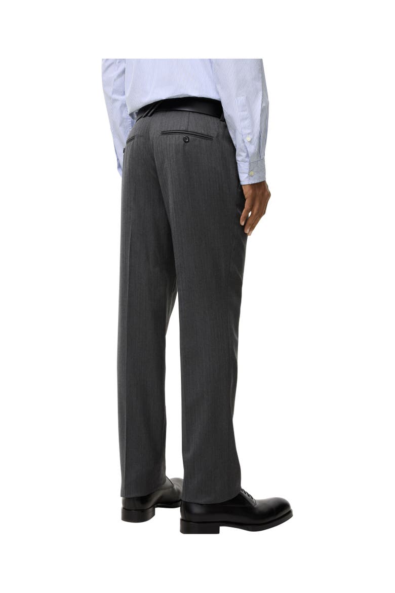 Wool Cashmere Sloane Tailored Trousers, Alternate, color, Light iron grey/black