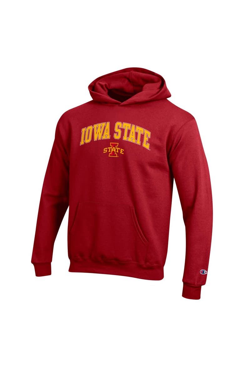 Youth Champion Cardinal Iowa State Cyclones Campus Pullover Hoodie, Alternate, color, Cardinal