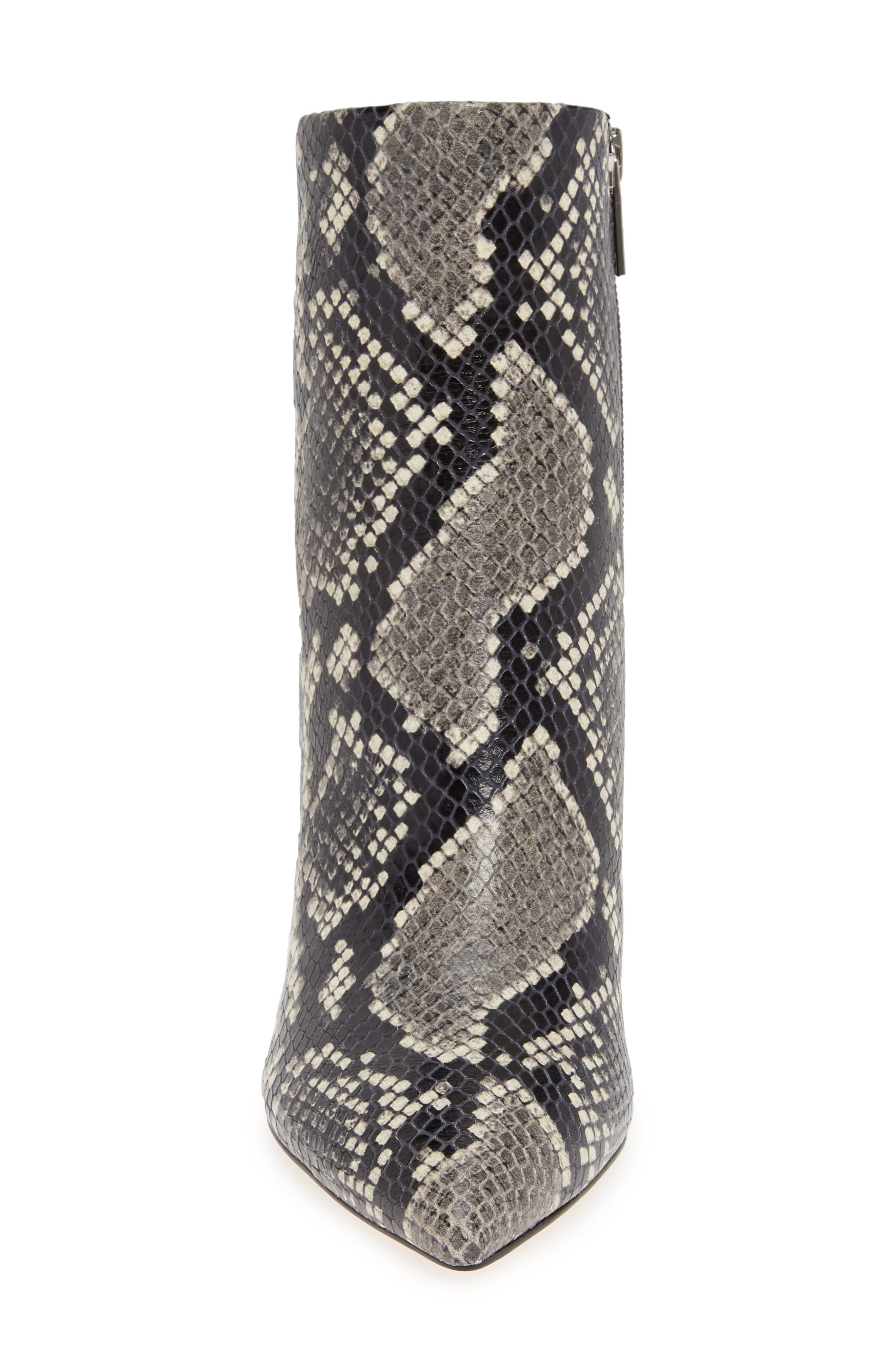 Unique Bootie, Alternate, color, BLACK/ WHITE SNAKE LEATHER