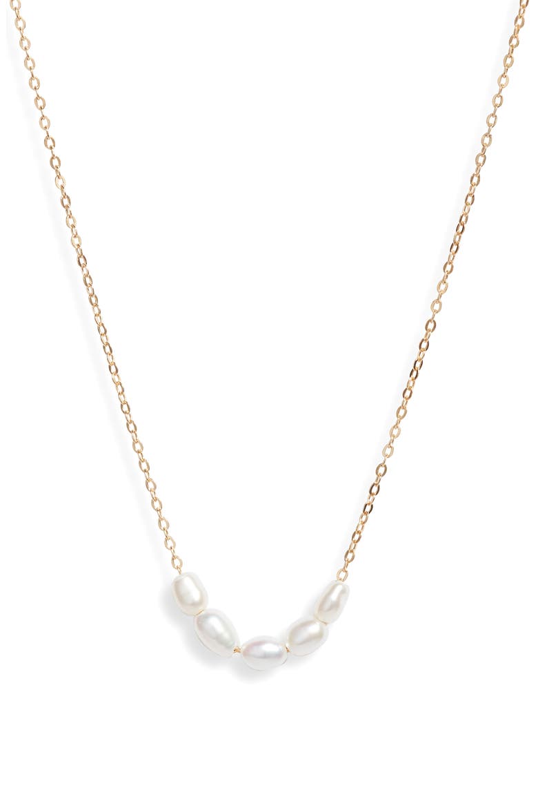 Landon Freshwater Pearl Necklace, Main, color, GOLD