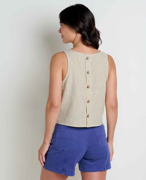 Toad And Co Taj Hemp Button Back Tank Top In Gray