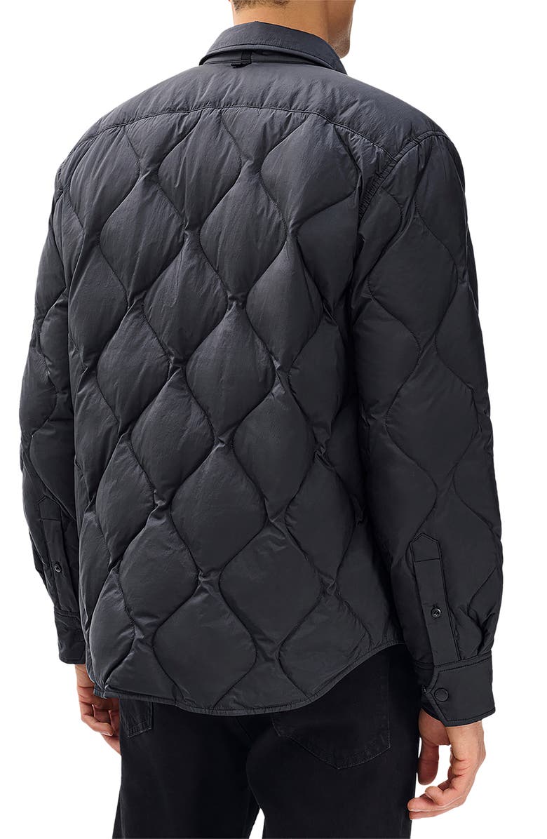 rag & bone Dane Padded Shirt Jacket, Alternate, color, Black
