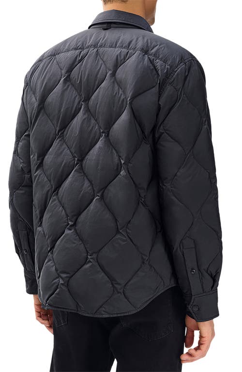 Rag & Bone Dane Padded Shirt Jacket In Black