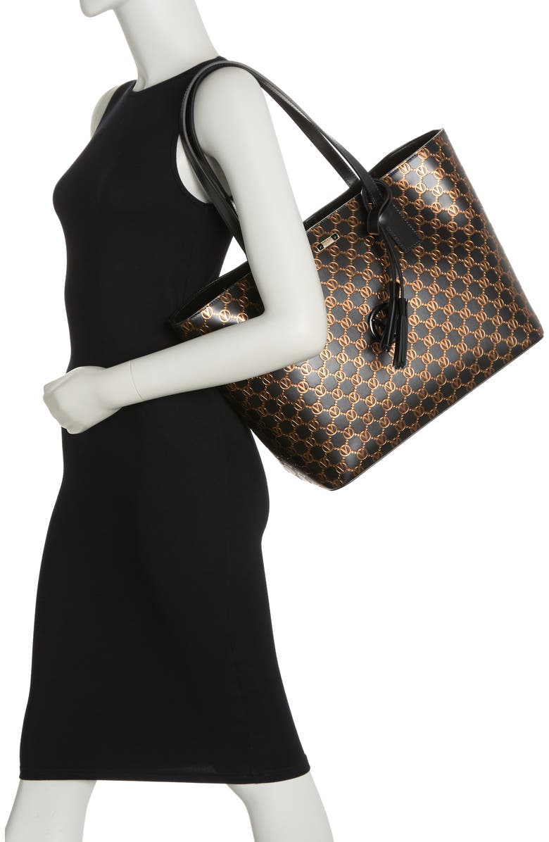 VALENTINO BY MARIO VALENTINO Soho Monogram Leather Tote Bag, Alternate, color,