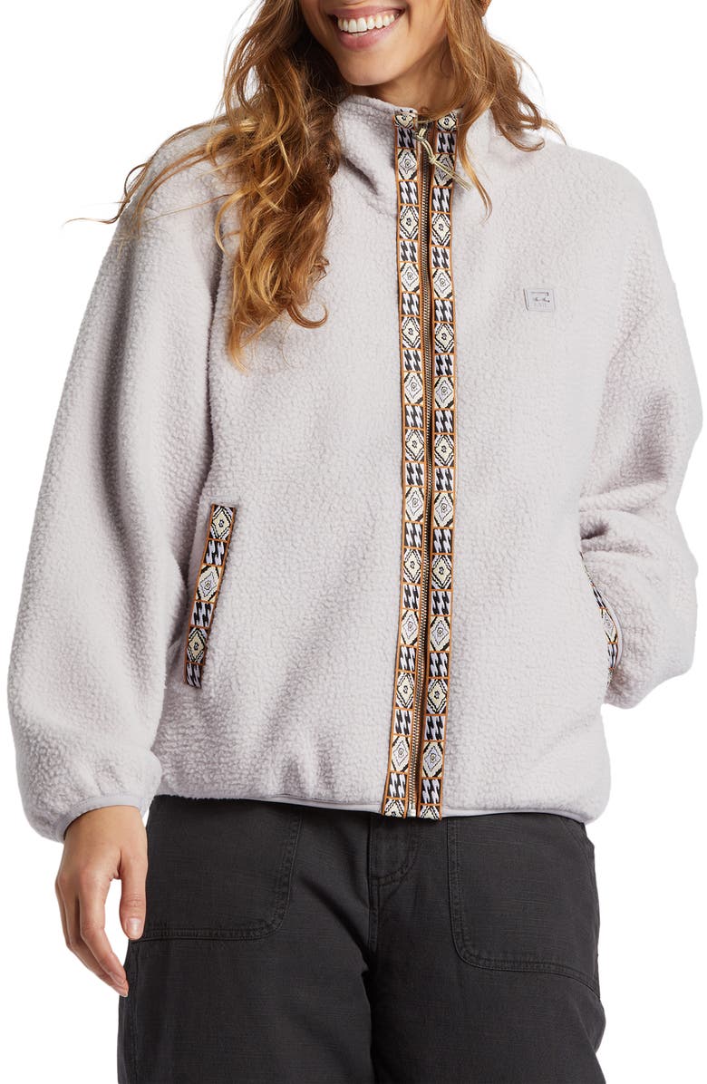 Billabong Surf Vibes Teddy Fleece Zip-Up Jacket, Main, color,