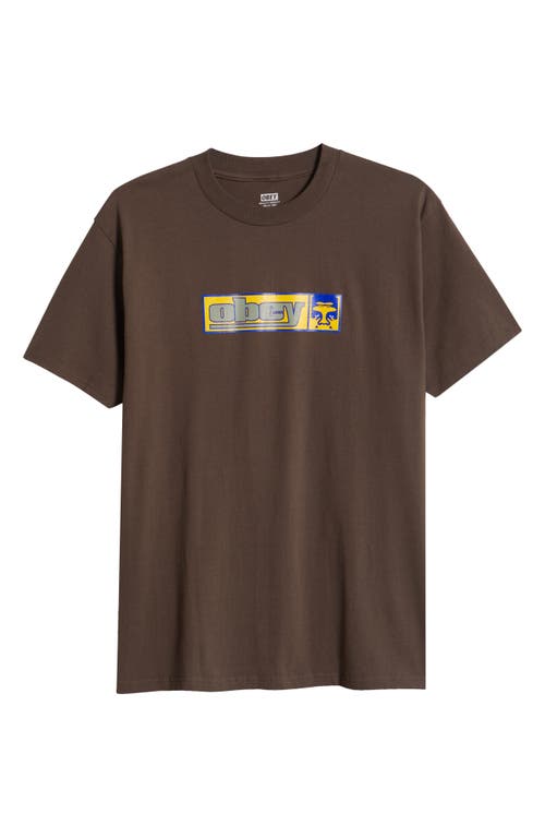 Obey '90s Icon Graphic T-shirt In Brown