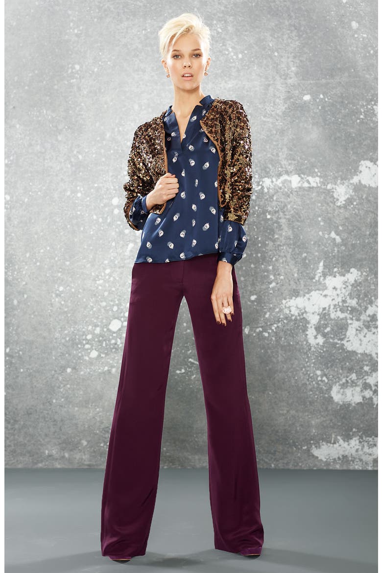 'Tela' Cropped Sequin Sweater, Alternate, color, CAMEL MULTI