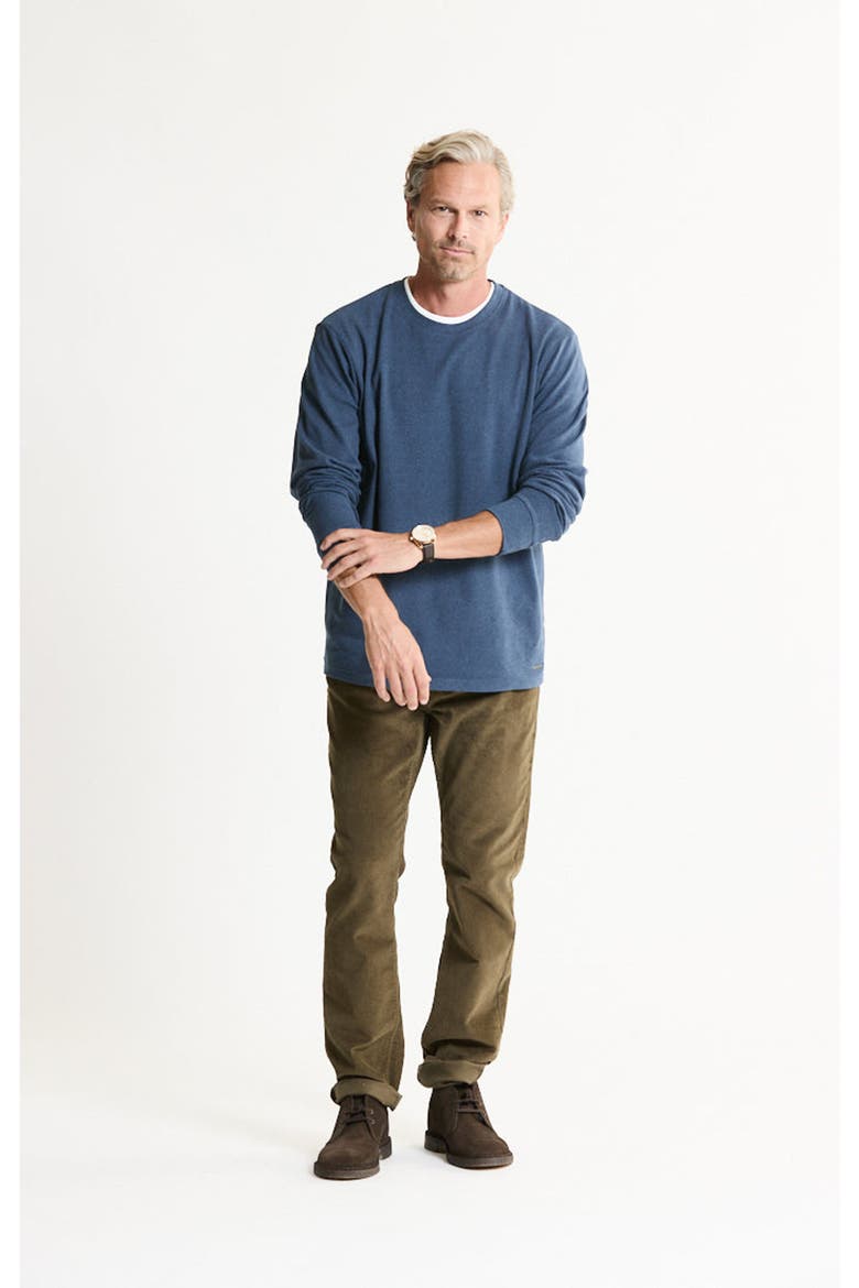 Ultra Soft Heather Knit Crewneck Sweatshirt, Alternate, color, NAVY
