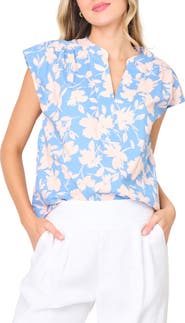 GIBSONLOOK Cap Sleeve Stretch Cotton Top