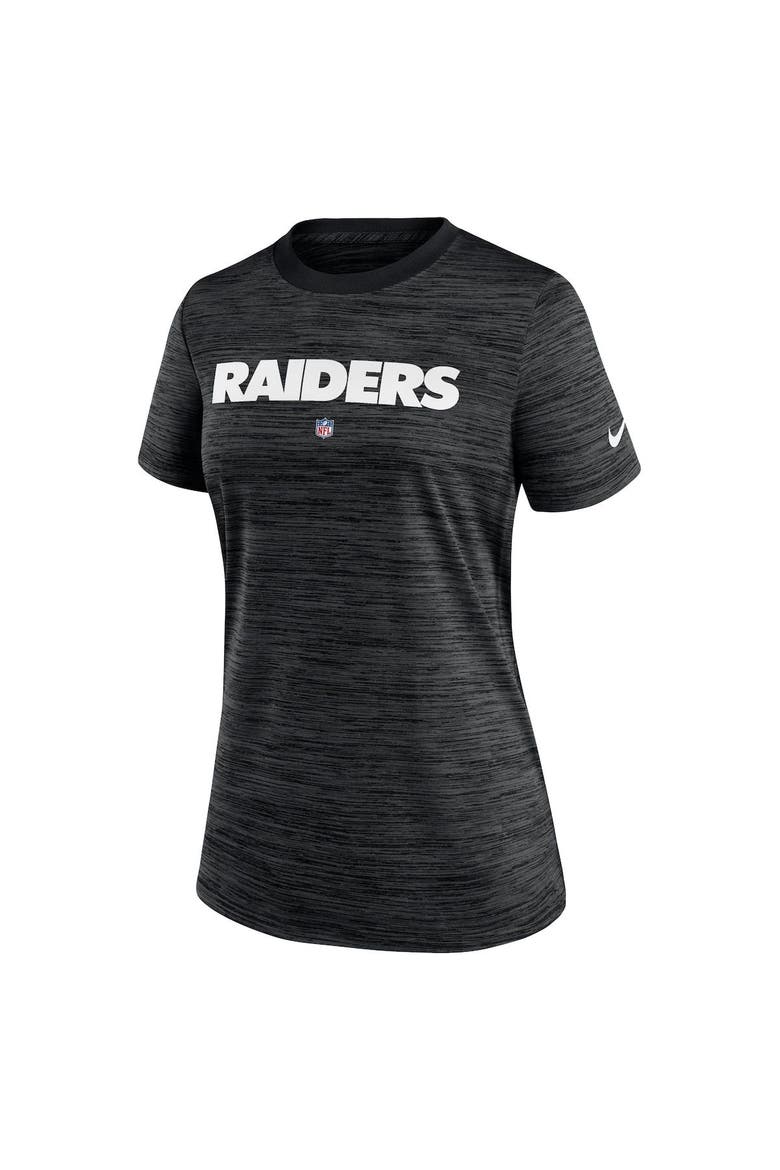 Women's Nike Black Las Vegas Raiders Sideline Velocity Performance T-Shirt, Alternate, color, Black