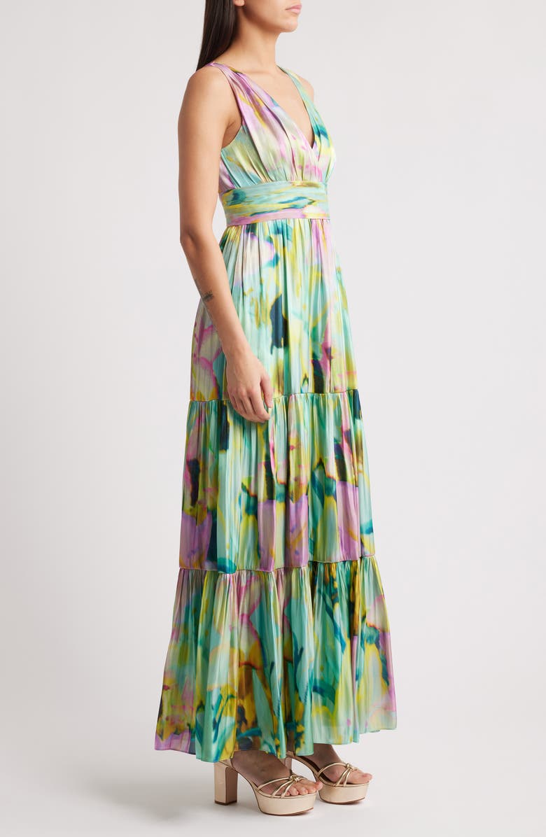 KOBI HALPERIN Britt Pleated Satin Gown, Alternate, color, 