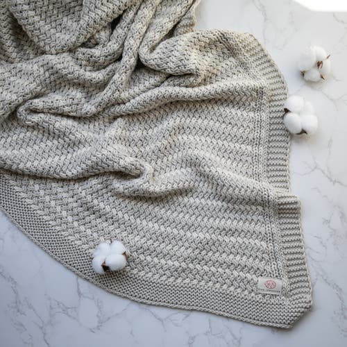 Pink Lemonade Tara Organic Cotton Throw Blanket In Neutral