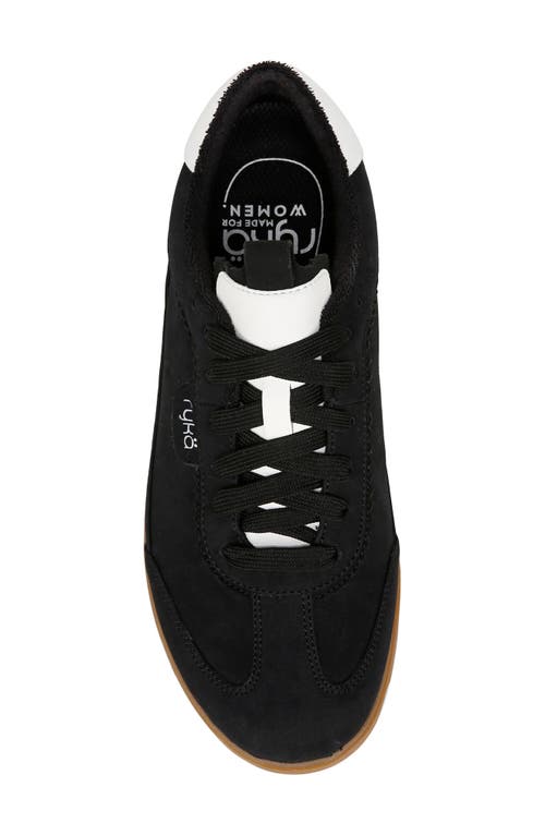 Ryka Women's Effortless Lace Up Court Sneakers In Black