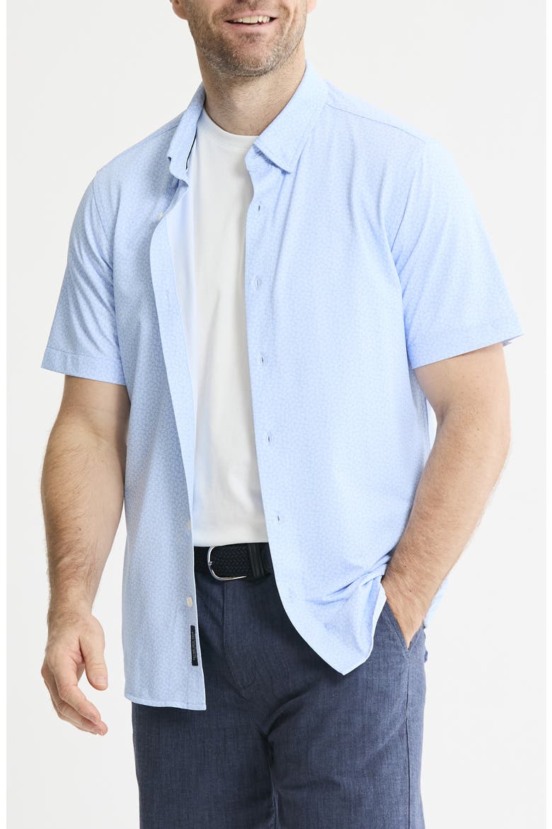 Performance Tech Button-Up Shirt, Main, color, LIGHT BLUE