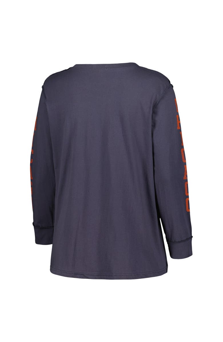 '47 Women's '47 Navy Chicago Bears Plus Size Honey Cat SOA Long Sleeve T-Shirt, Alternate, color, 