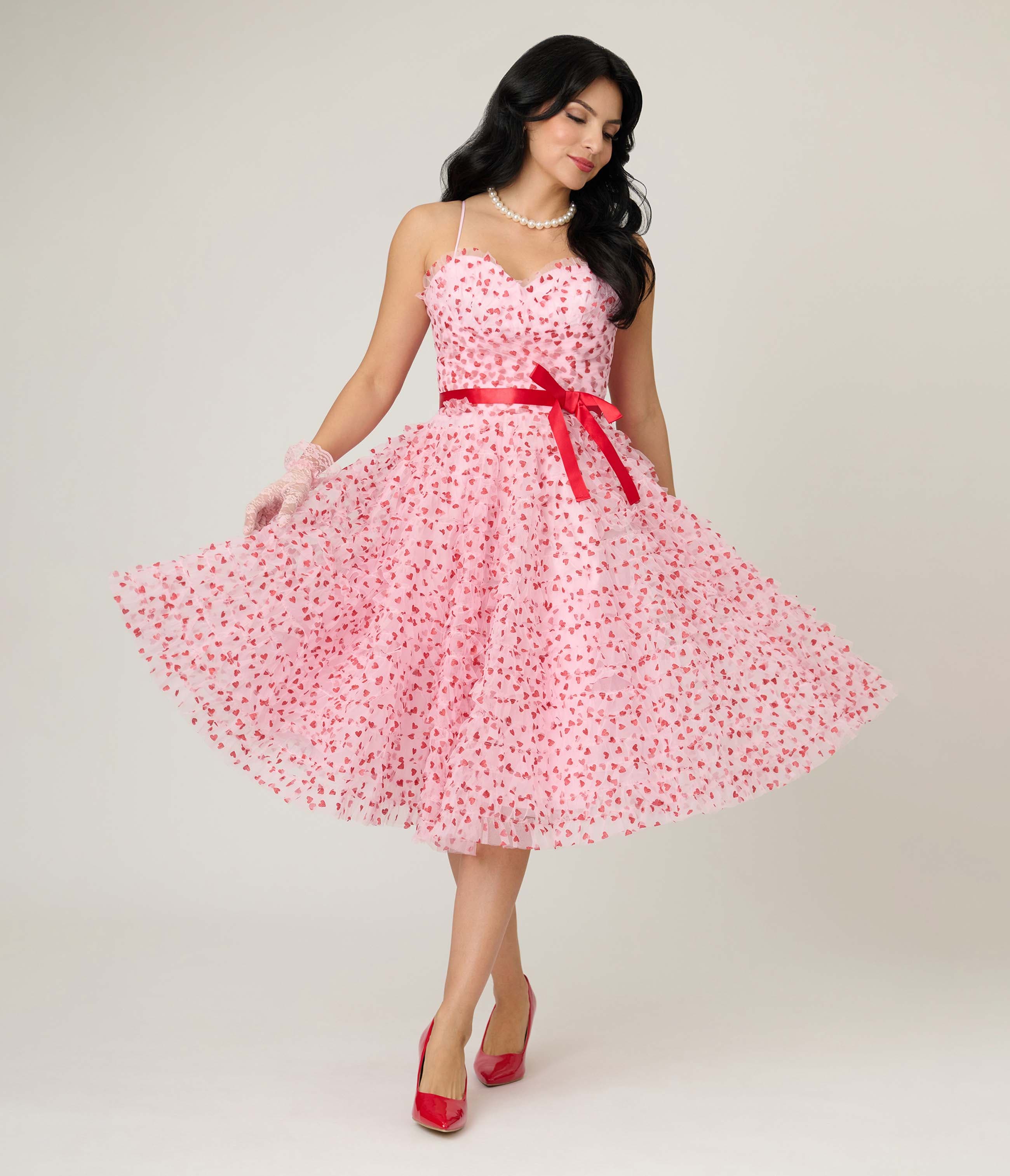 selected Pink W/ Red Hearts