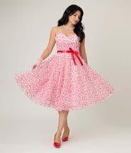 Unique Vintage Tulle Sweetheart Cupcake Swing Dress