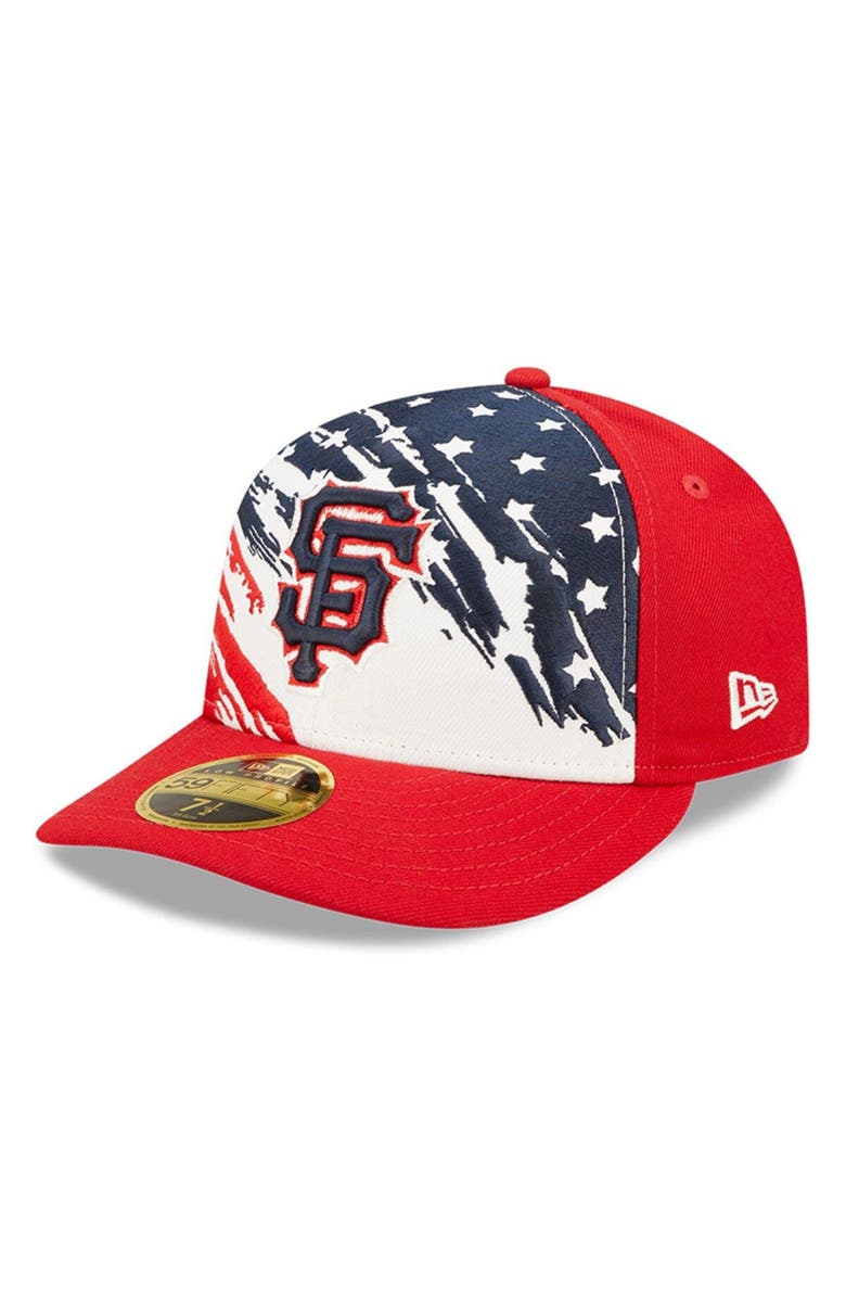 New Era Men's New Era Red San Francisco Giants 2022 4th of July Low Profile 59FIFTY Fitted Hat, Main, color, Red
