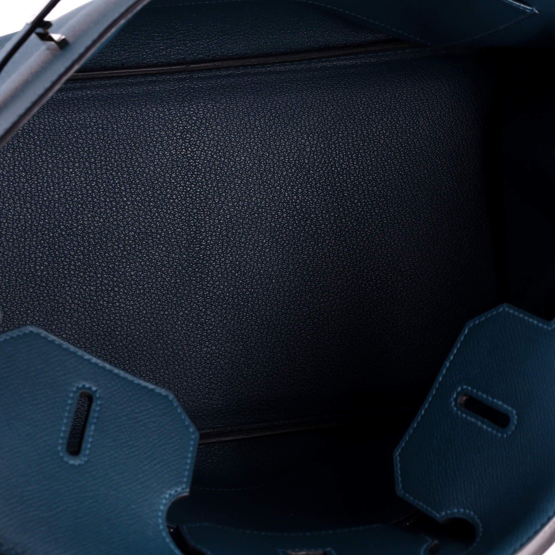 Pre-Owned Hermes Birkin Handbag Blue Epsom with Palladium Hardware 35, Alternate, color, 