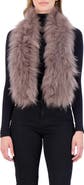 GORSKI Genuine Shearling Knit Pull-Through Scarf