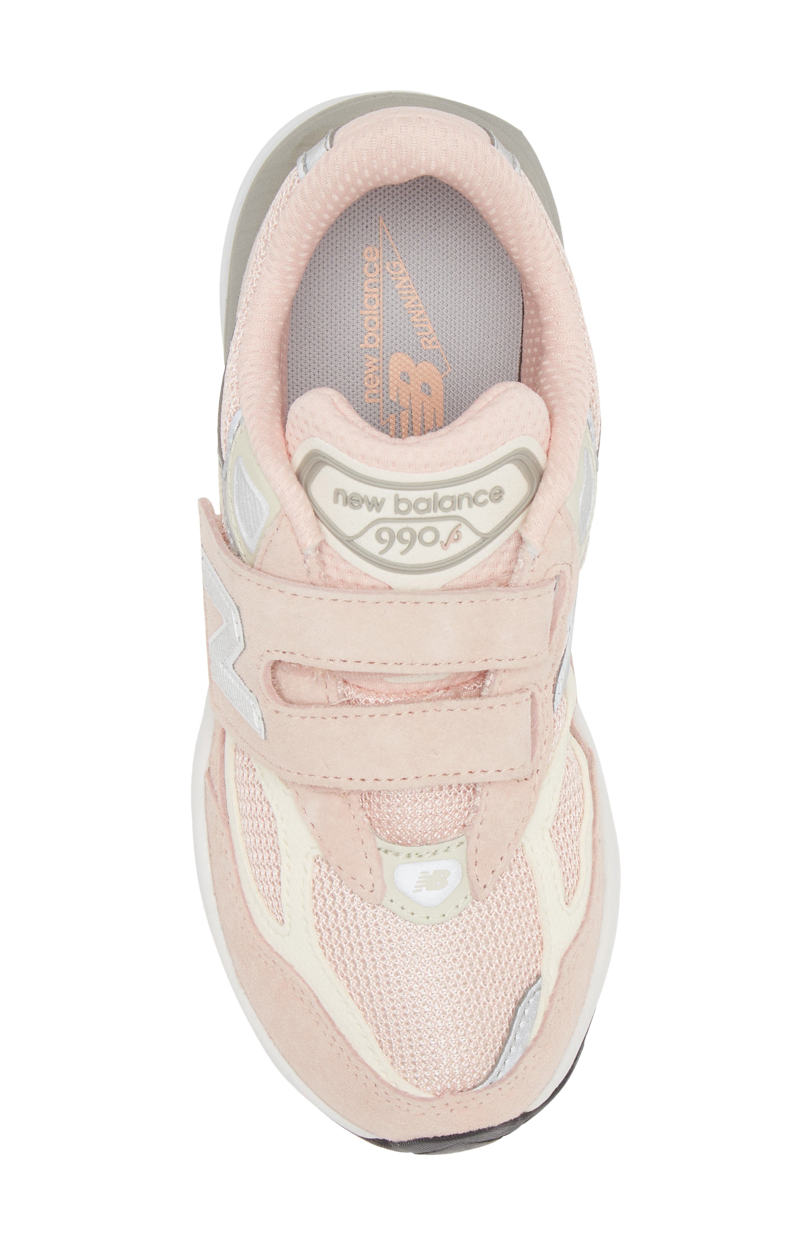 Kids' 990 v6 Sneaker, Alternate, color, PINK HAZE/ WHITE