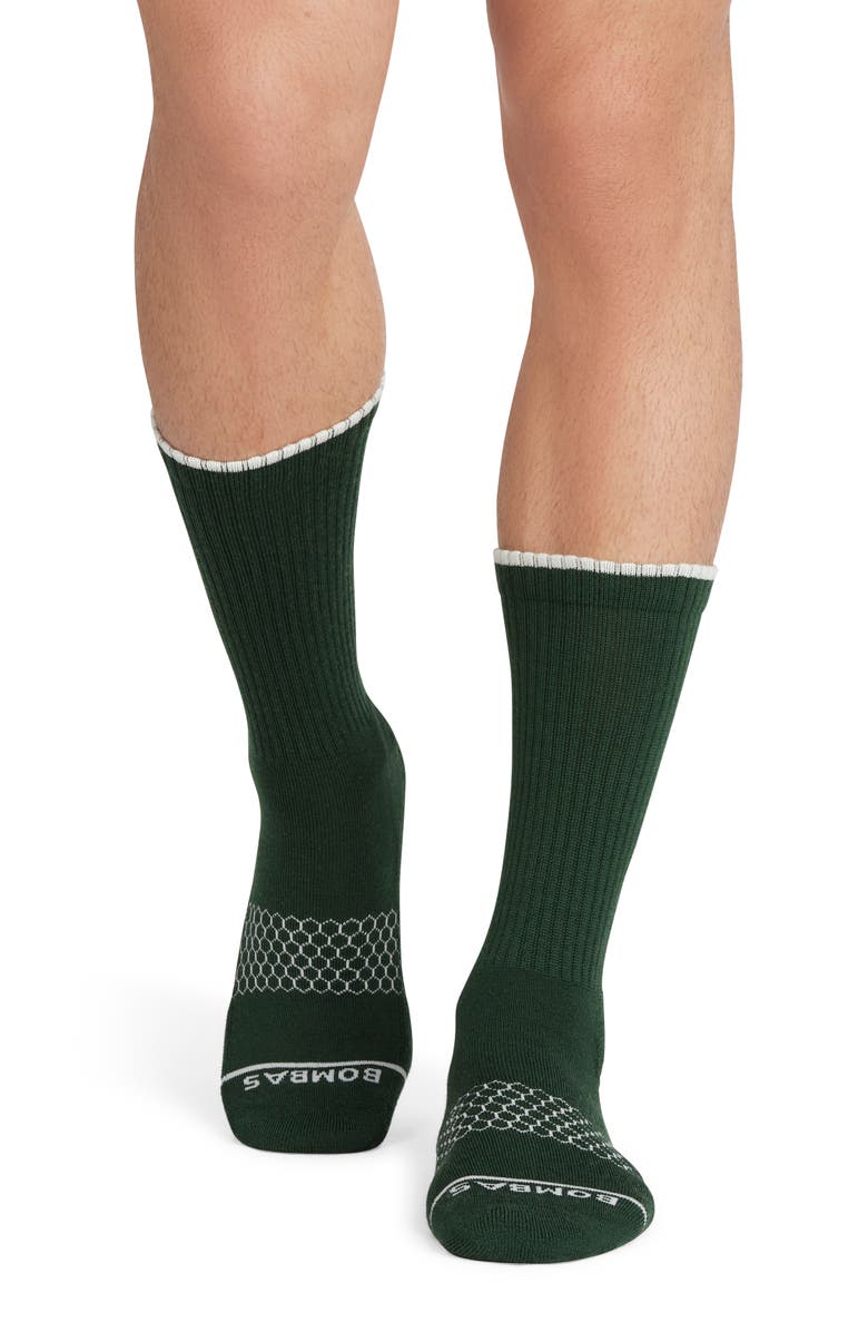 Bombas Merino Wool Blend Calf Socks, Alternate, color, Dark Elm