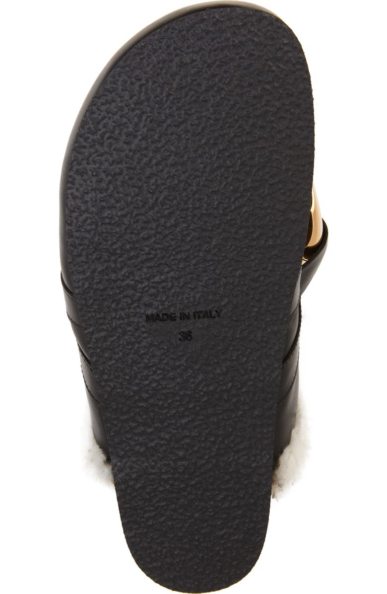 JW Anderson Chain Link Genuine Shearling Loafer Mule, Alternate, color,