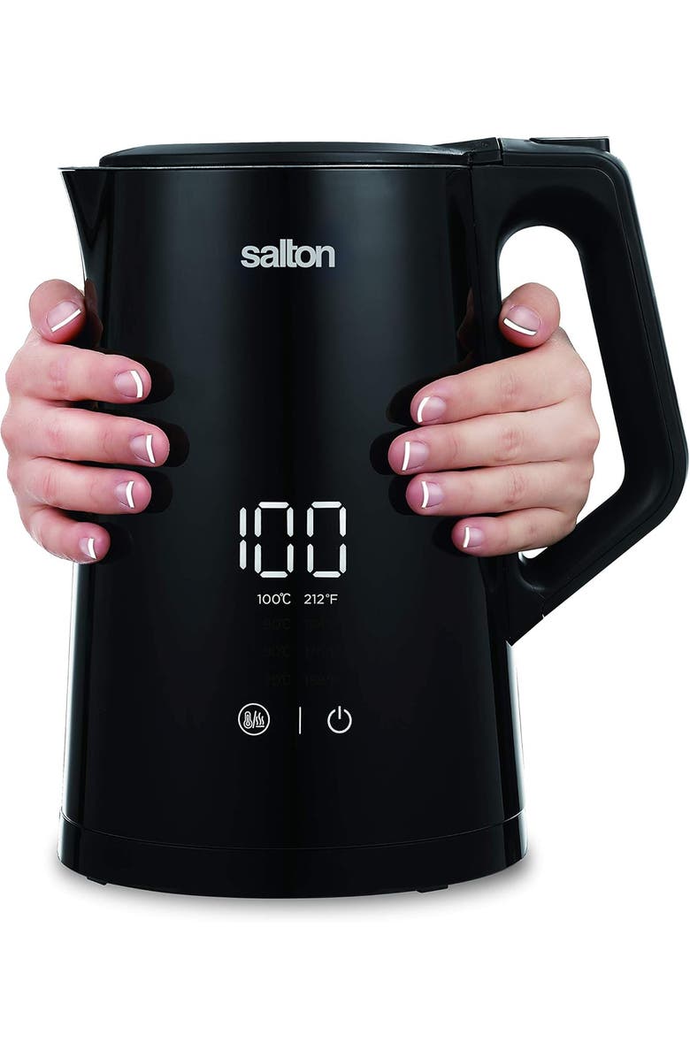 Salton Cool Touch Digital Kettle, Alternate, color, Black