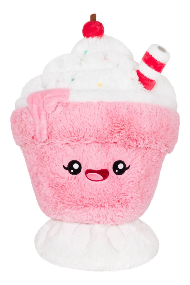 Strawberry Milkshake Stuffed Toy, Main, color, PINK