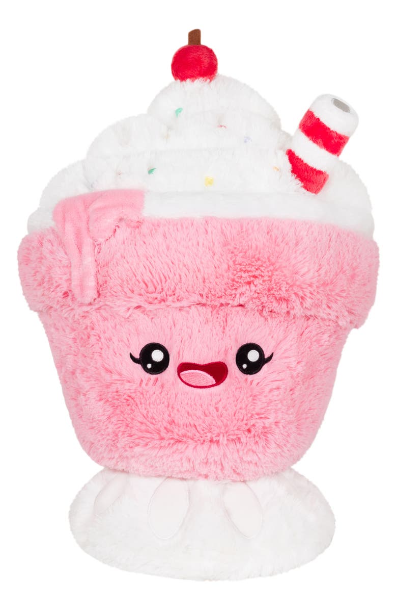 Squishable Strawberry Milkshake Stuffed Toy, Main, color,
