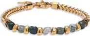 EYE CANDY LOS ANGELES Isaac Agate Beaded Chain Bracelet