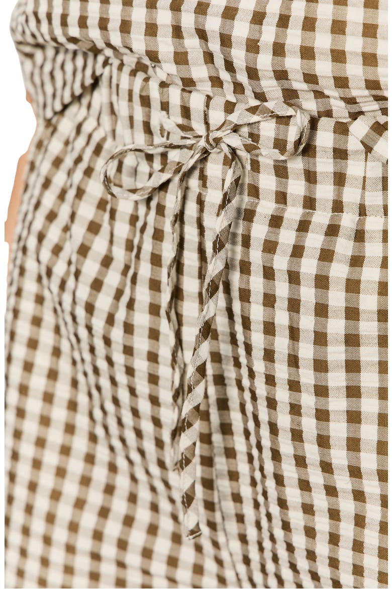 Easy Gingham Seersucker Shorts, Alternate, color, TIMBER GREEN/ WHITE