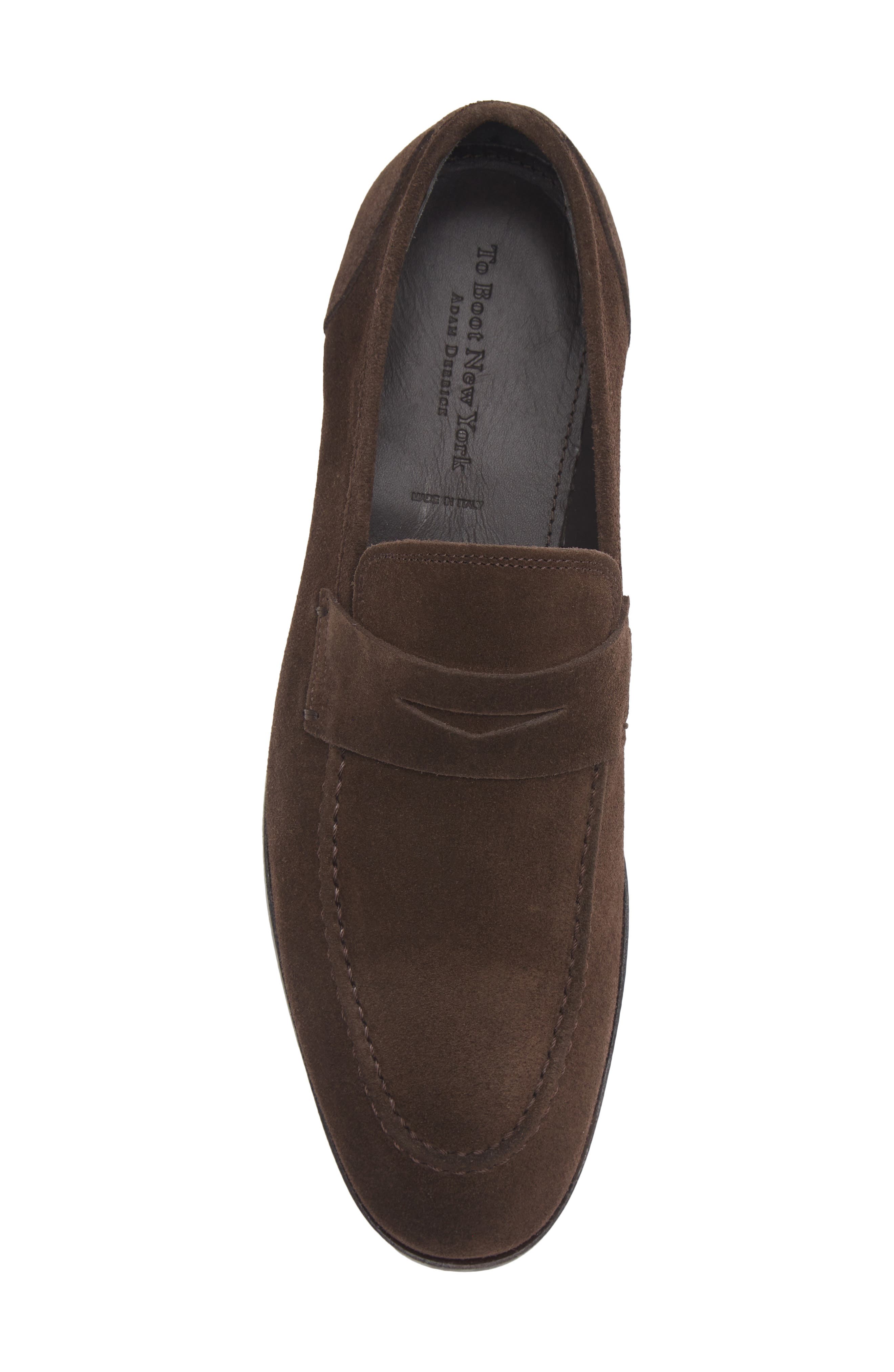 TO BOOT NEW YORK Patrick Suede Penny Loafer, Alternate, color, Maestro Caffe