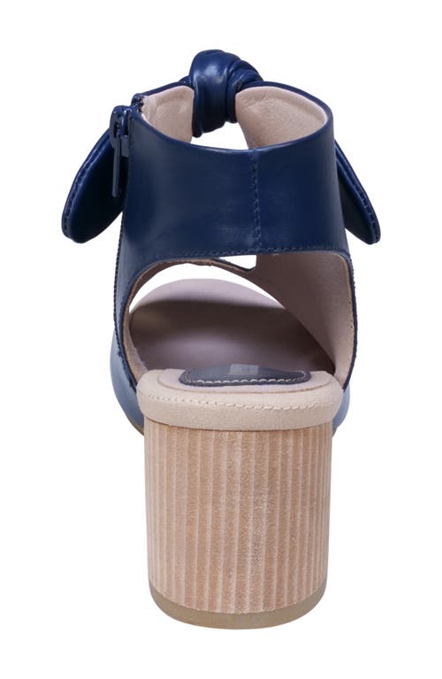 Gc Shoes Women's Kimora Knot Detail Block Heel Dress Sandals In Navy