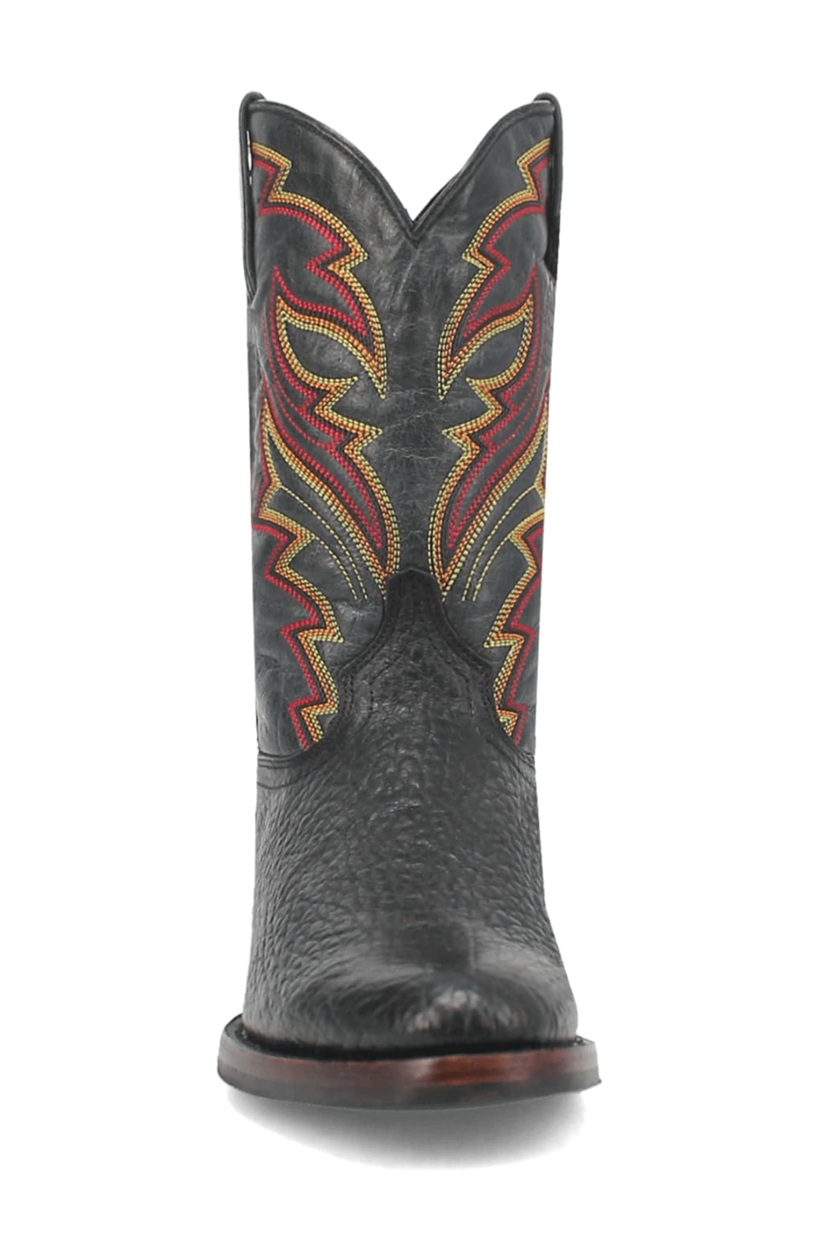 Dingo Young Gun Embroidered Cowboy Boot, Alternate, color, Black