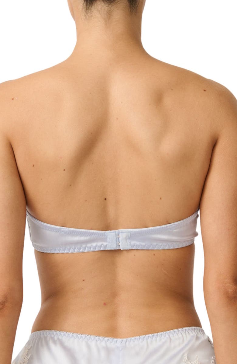 Kat The Label Cinderella Lace Trim Underwire Strapless Satin Bra, Alternate, color, Cinderella